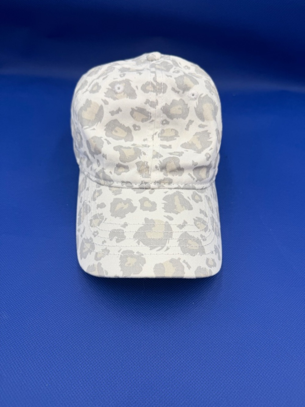 Leopard Print Baseball Cap in Light Neutral Tones